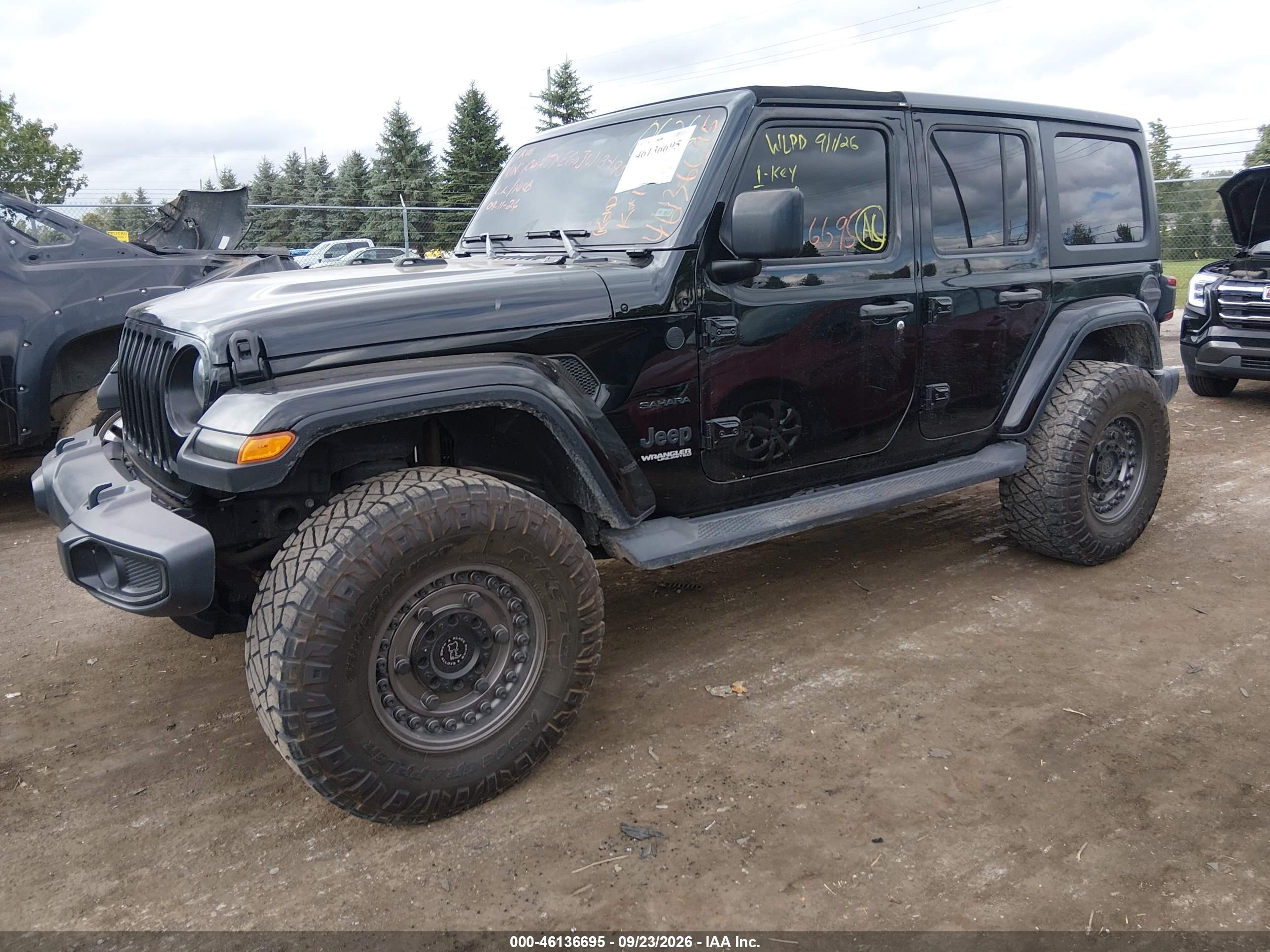 2018 JEEP WRANGLER UNLIMITED SAHARA 4X4 — I2