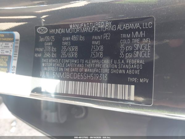 2025 HYUNDAI TUCSON SEL — I9