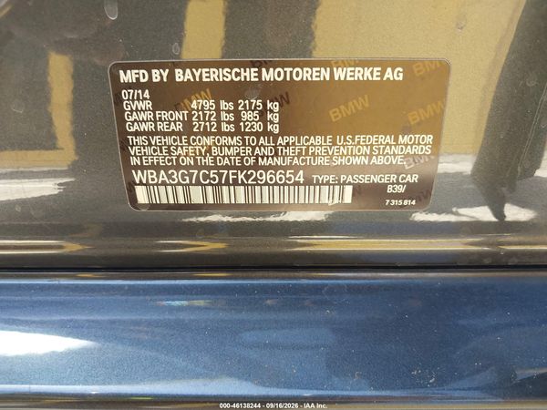 2015 BMW 328I XDRIVE — I9