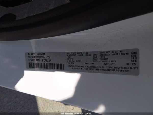 2025 CHRYSLER PACIFICA SELECT — I9