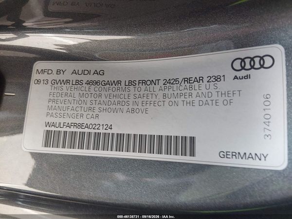2014 AUDI A5 2.0T PREMIUM — I9