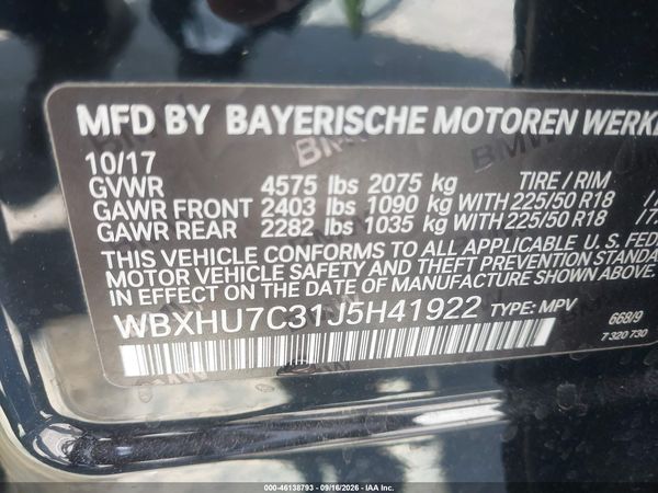 2018 BMW X1 SDRIVE28I — I9