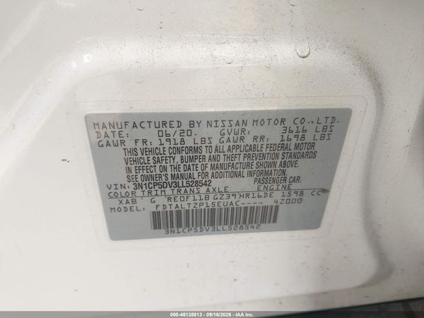 2020 NISSAN KICKS SR XTRONIC CVT — I9