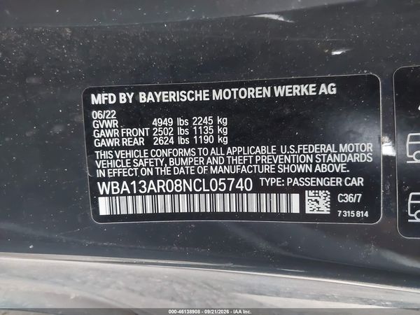 2022 BMW M440I XDRIVE — I9