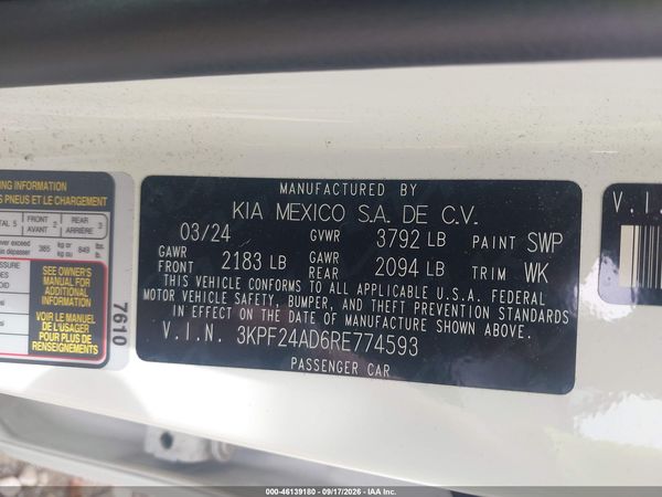 2024 KIA FORTE LXS — I9
