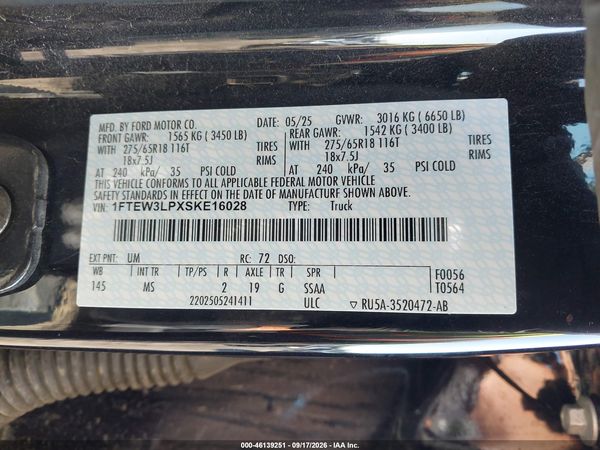 2025 FORD F-150 XLT — I9