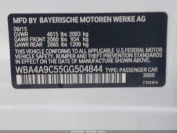 2016 BMW 428I GRAN COUPE GC — I9