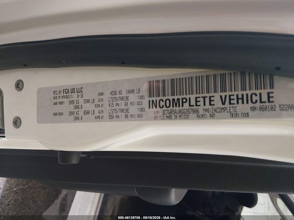 2016 RAM 2500 TRADESMAN — I9