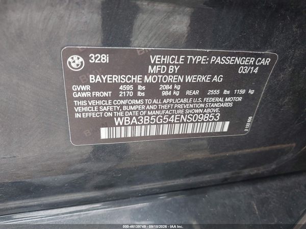 2014 BMW 328I XDRIVE — I9