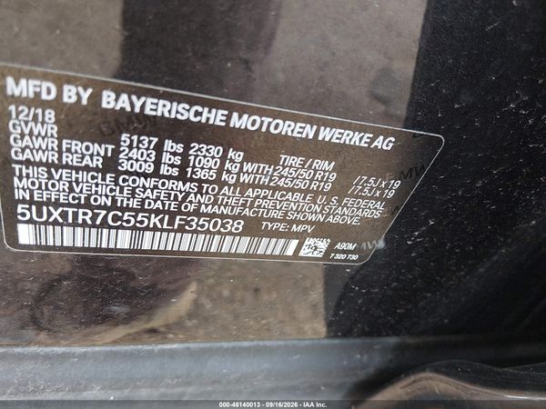 2019 BMW X3 SDRIVE30I — I9