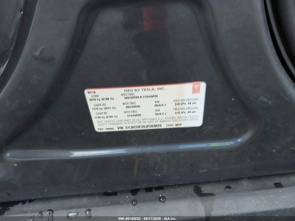 2018 TESLA MODEL X 100D/75D/P100D — I9