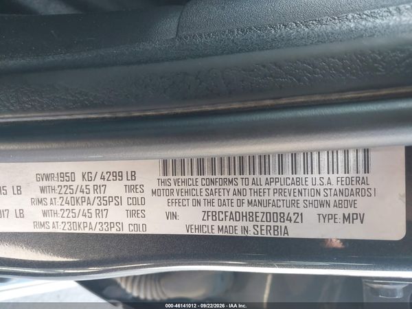 2014 FIAT 500L TREKKING — I9