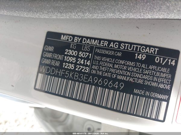 2014 MERCEDES-BENZ E 350 E350 — I9