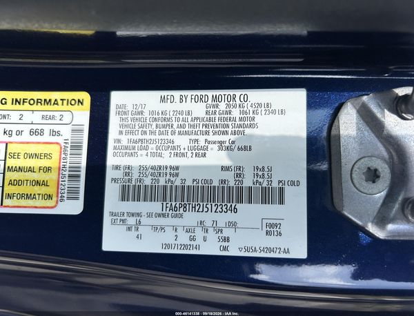 2018 FORD MUSTANG ECOBOOST — I152