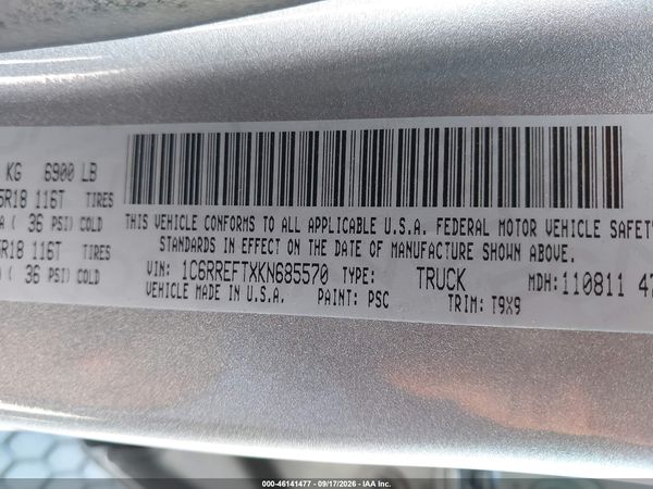 2019 RAM 1500 — I9