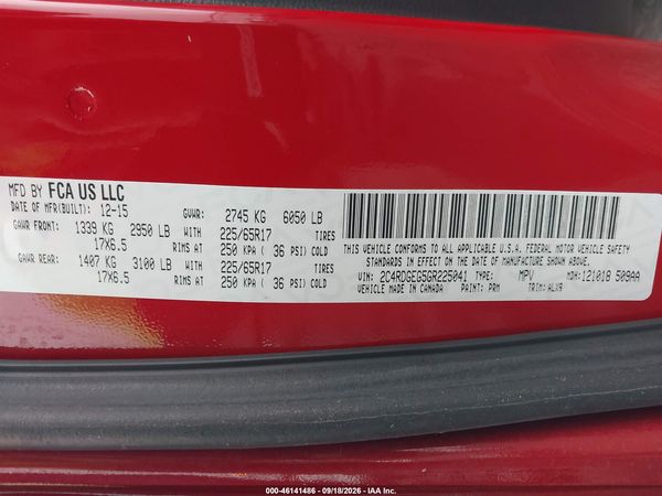 2016 DODGE GRAND CARAVAN R/T — I9