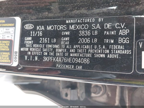 2017 KIA FORTE LX — I9
