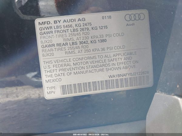 2018 AUDI Q5 — I9
