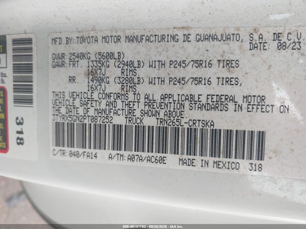 2023 TOYOTA TACOMA SR — I9