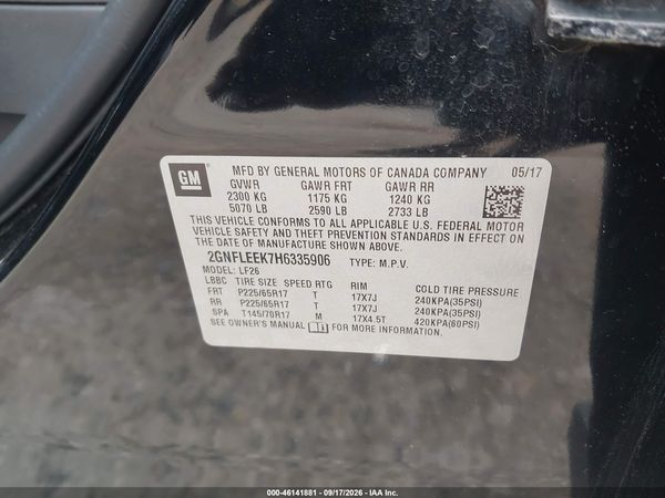 2017 CHEVROLET EQUINOX LS — I9