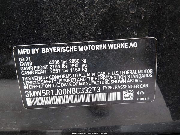 2022 BMW 3 SERIES 330I — I9