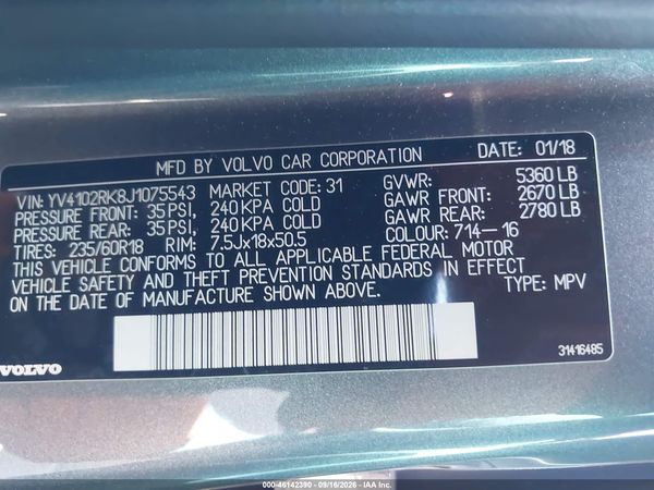 2018 VOLVO XC60 T5 MOMENTUM — I9