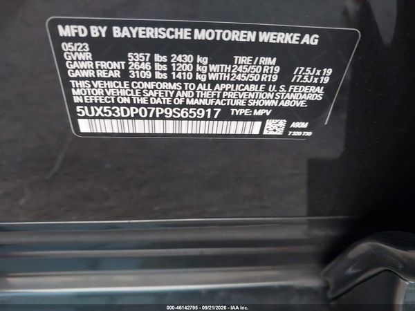 2023 BMW X3 XDRIVE30I — I9