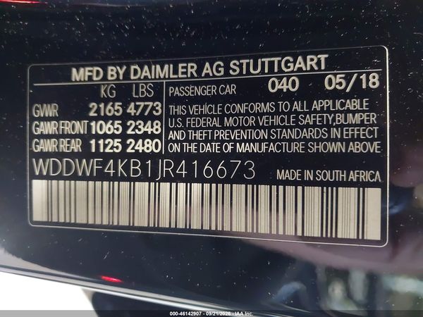 2018 MERCEDES-BENZ C 300 4MATIC — I9