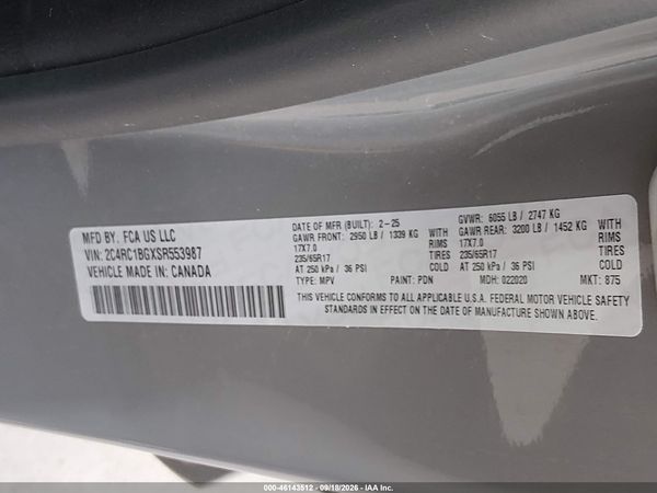 2025 CHRYSLER PACIFICA SELECT — I9