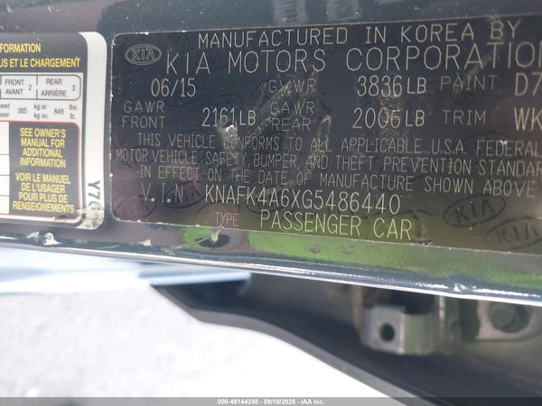 2016 KIA FORTE LX — I9