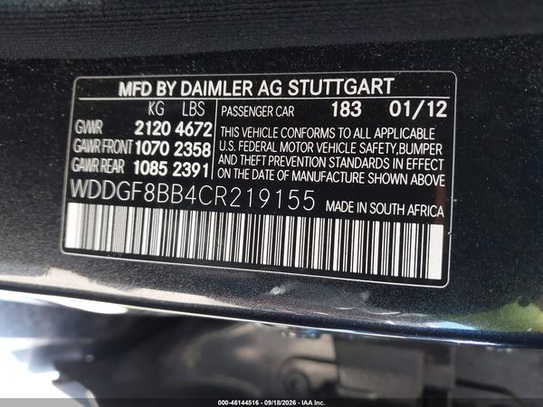 2012 MERCEDES-BENZ C 300 LUXURY 4MATIC — I9