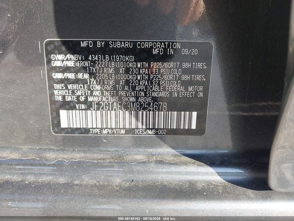 2021 SUBARU CROSSTREK PREMIUM — I9