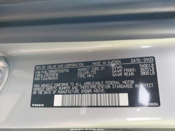 2023 VOLVO XC60 B5 PLUS BRIGHT THEME — I9