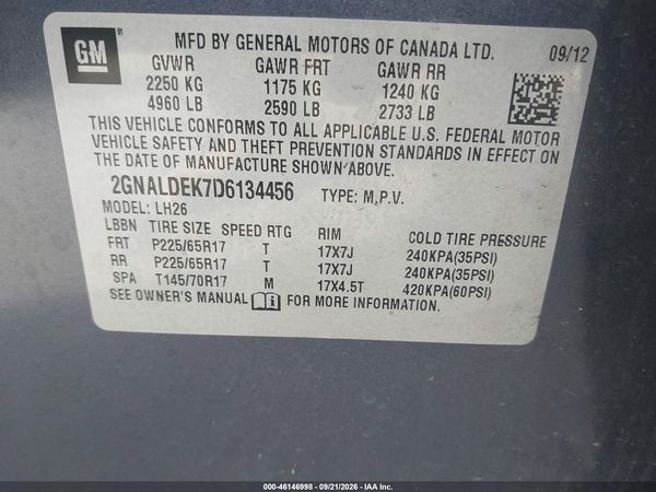 2013 CHEVROLET EQUINOX 1LT — I9