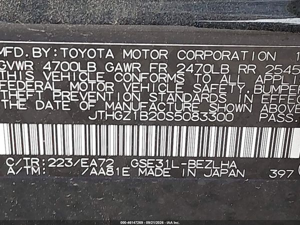 2025 LEXUS IS 350 F SPORT — I9