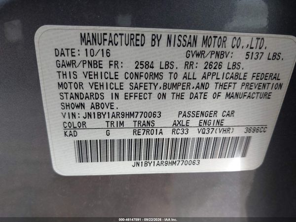 2017 INFINITI Q70 3.7X — I9