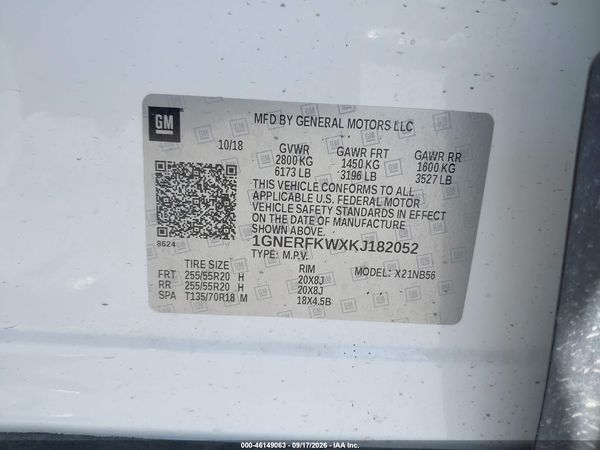 2019 CHEVROLET TRAVERSE LS — I9