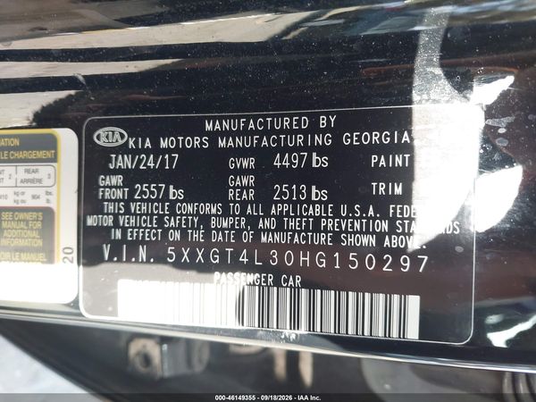 2017 KIA OPTIMA LX — I9
