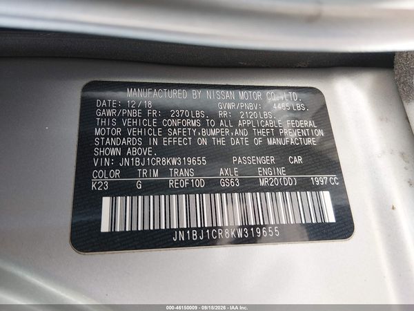 2019 NISSAN ROGUE SPORT S — I9