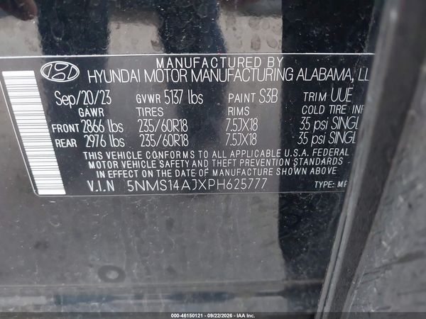 2023 HYUNDAI SANTA FE SE — I9