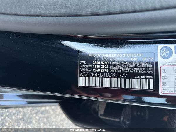 2018 MERCEDES-BENZ E 300 4MATIC — I9