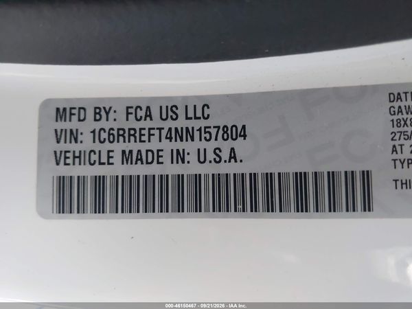 2022 RAM 1500 BIG HORN  4X2 5'7 BOX — I9
