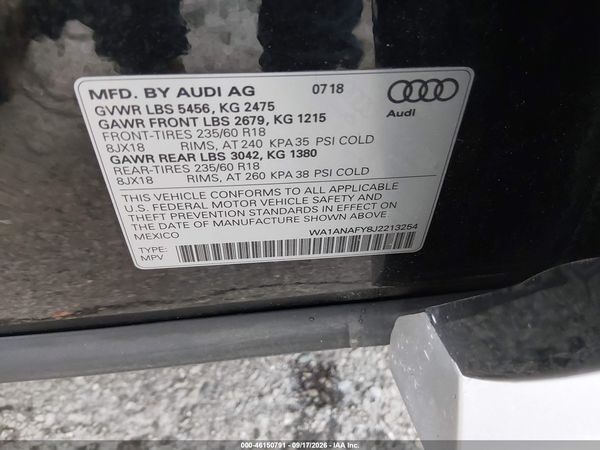 2018 AUDI Q5 — I9