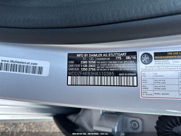 2017 MERCEDES-BENZ E 300 4MATIC — I9