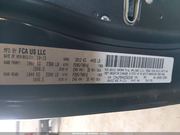 2016 JEEP PATRIOT SPORT — I9