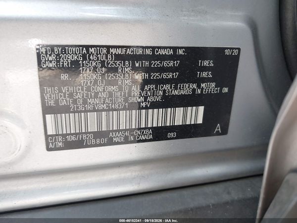 2021 TOYOTA RAV4 LE — I9