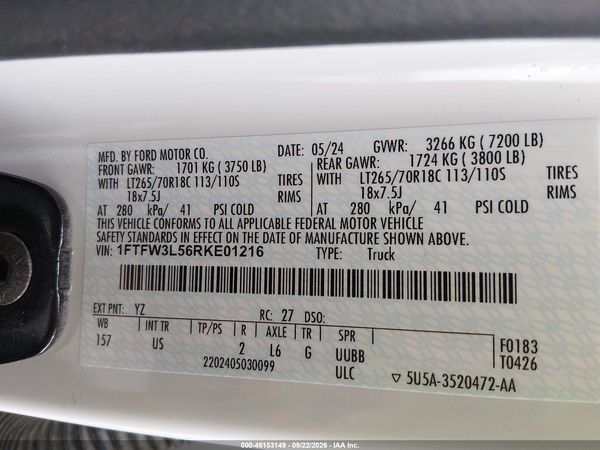 2024 FORD F-150 XLT — I9