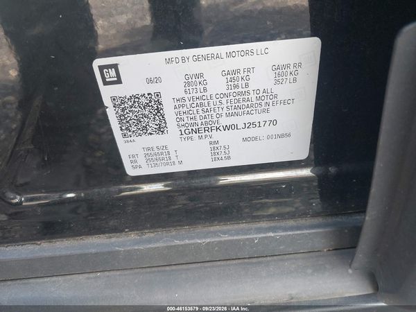 2020 CHEVROLET TRAVERSE FWD LS — I9