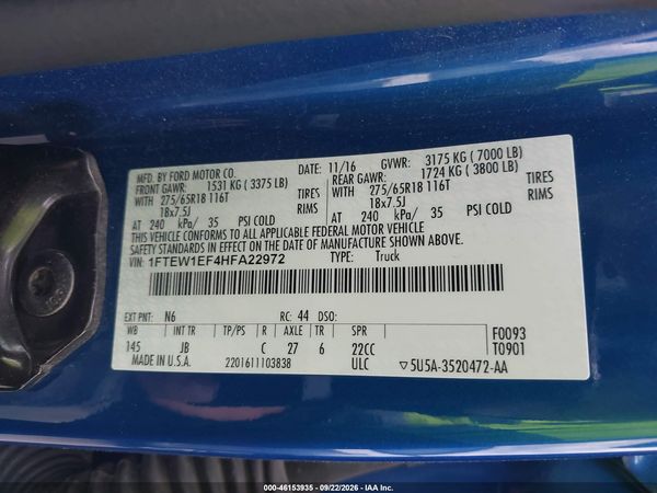 2017 FORD F-150 XLT — I9