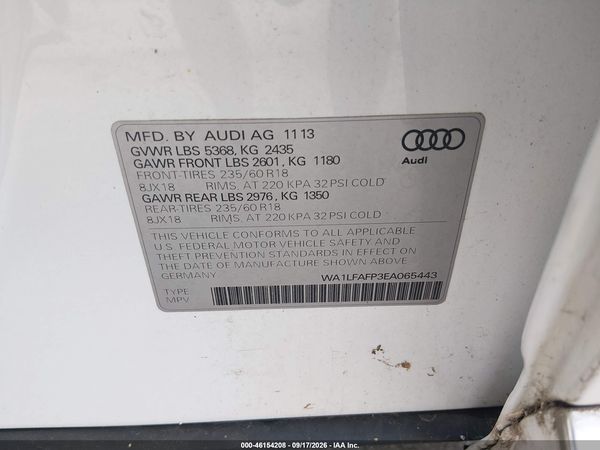 2014 AUDI Q5 2.0T PREMIUM — I9